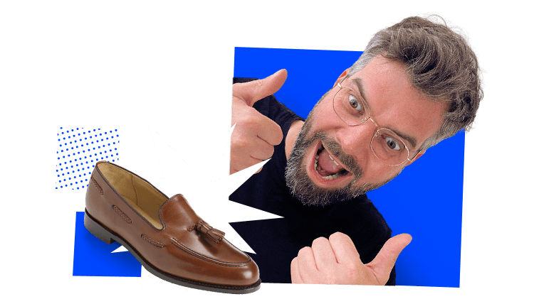 Boris devant un moccassin à gland